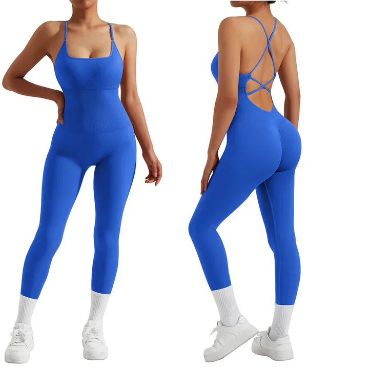 All-Season Women's Fitness Jumpsuit - Nova-Blue-L-Nora Luxe