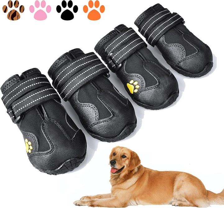 All-Weather Dog Boots for Safe Adventures-Black-1-Nora Luxe