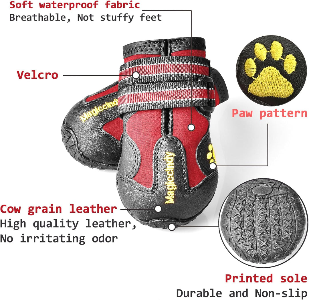 All-Weather Dog Boots for Safe Adventures-Black-1-Nora Luxe