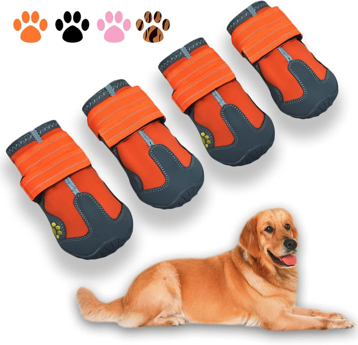 All-Weather Dog Boots for Safe Adventures-Orange-1-Nora Luxe