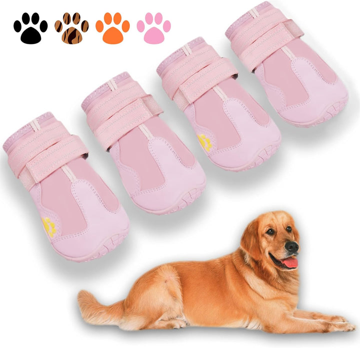 All-Weather Dog Boots for Safe Adventures-Pink-1-Nora Luxe