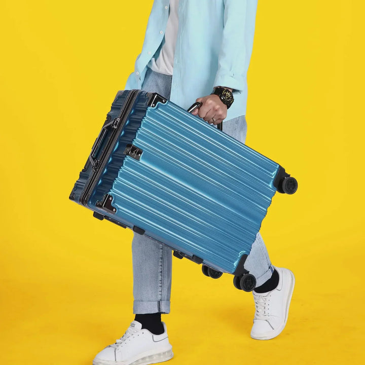Aluminum frame hard-shell case – Reykjavik-Blue-S (40 L)-Nora Luxe