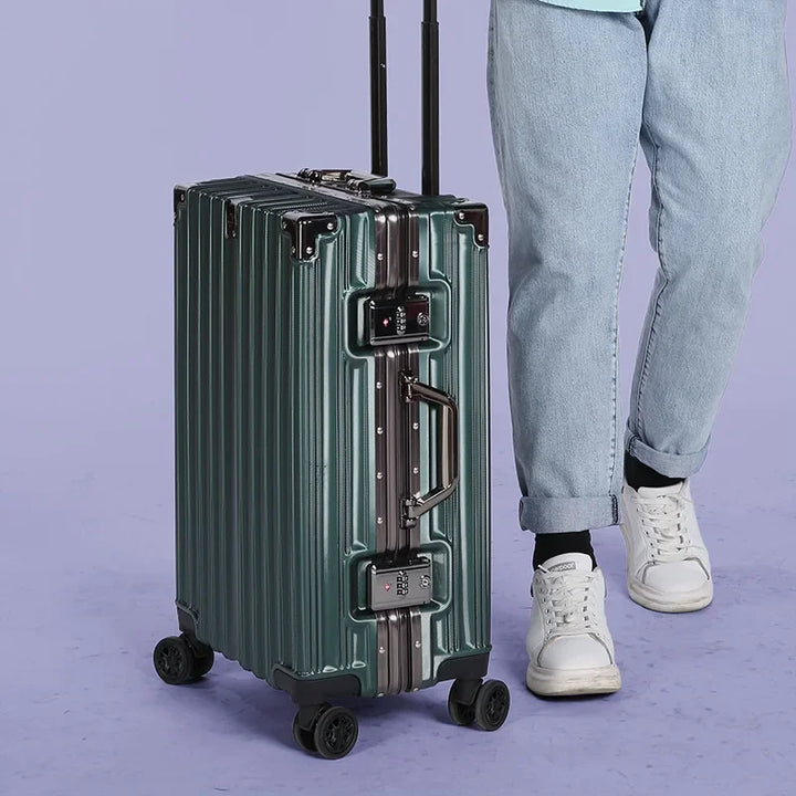 Aluminum frame hard-shell case – Reykjavik-Green-S (40 L)-Nora Luxe