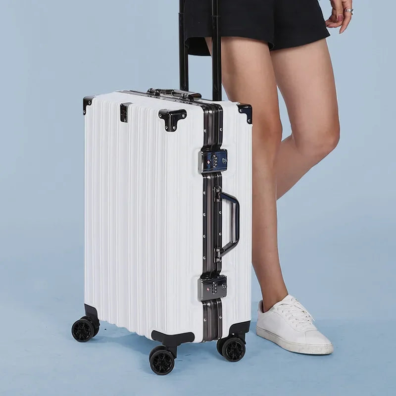 Aluminum frame hard-shell case – Reykjavik-White-S (40 L)-Nora Luxe