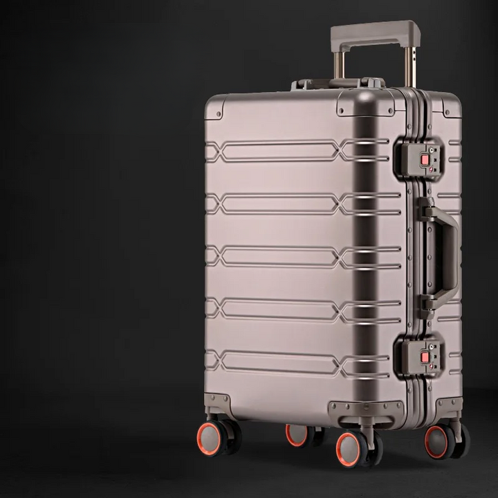 Aluminum-Magnesium briefcase – Luxembourg-Brown-S (44 L)-Nora Luxe