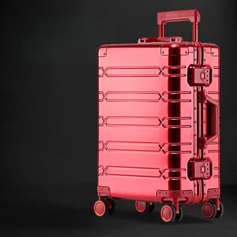 Aluminum-Magnesium briefcase – Luxembourg-Red-S (44 L)-Nora Luxe