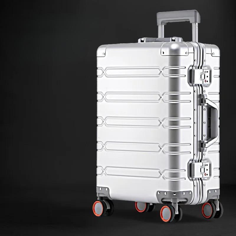 Aluminum-Magnesium briefcase – Luxembourg-Silver-S (44 L)-Nora Luxe