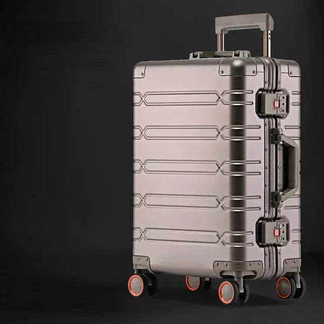 Aluminum-Magnesium Case – Vienna Voyager-Titanium Gold-M (65L)-Nora Luxe