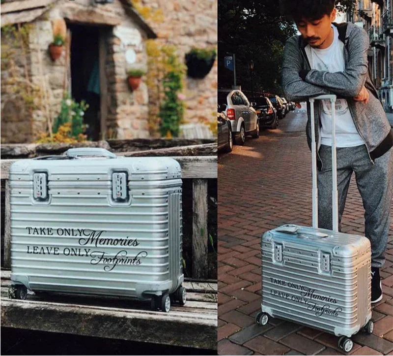 Aluminum-Magnesium hard case – Monaco-Silver-S (43 L)-Nora Luxe