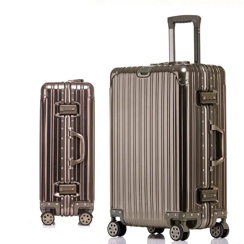 Aluminum-Magnesium hard case – Sarajevo-Titanium Gold-XS (30 L)-Nora Luxe