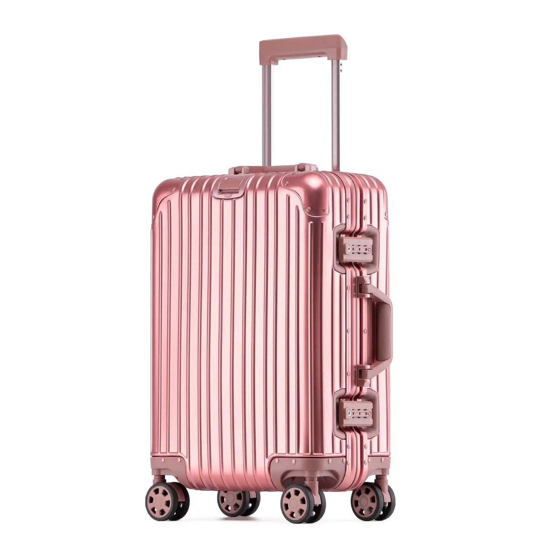 Aluminum-Magnesium hard shell case – Tirana-Pink-S (52 L)-Nora Luxe