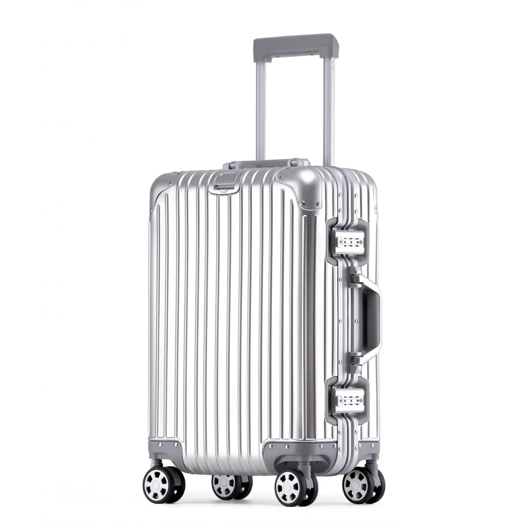 Aluminum-Magnesium hard shell case – Tirana-Silver-S (52 L)-Nora Luxe