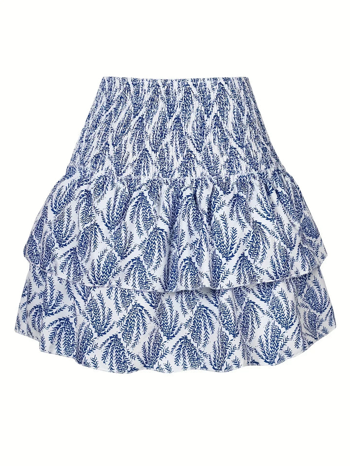 Amelia Rok | Pleated Waist | Layered Hem | Fashionable-XS-Pink-Nora Luxe