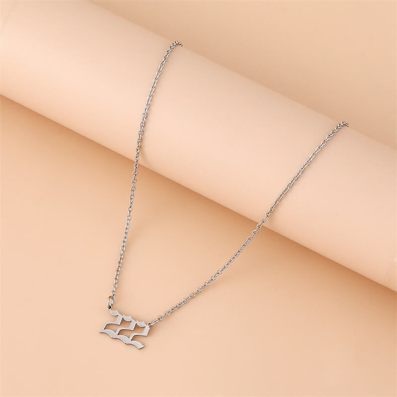 Angel Numbers Stainless Steel Necklace - Celestia-111-Silver-Nora Luxe