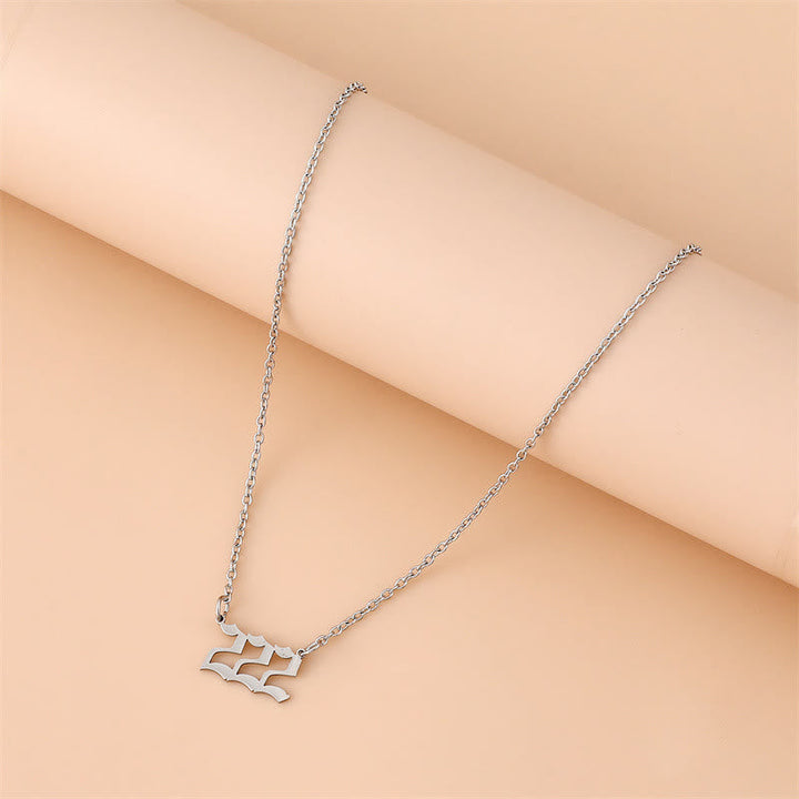 Angel Numbers Stainless Steel Necklace - Celestia-111-Silver-Nora Luxe