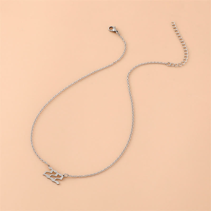 Angel Numbers Stainless Steel Necklace - Celestia-111-Silver-Nora Luxe