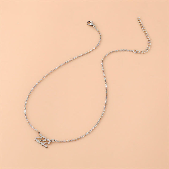 Angel Numbers Stainless Steel Necklace - Celestia-111-Silver-Nora Luxe