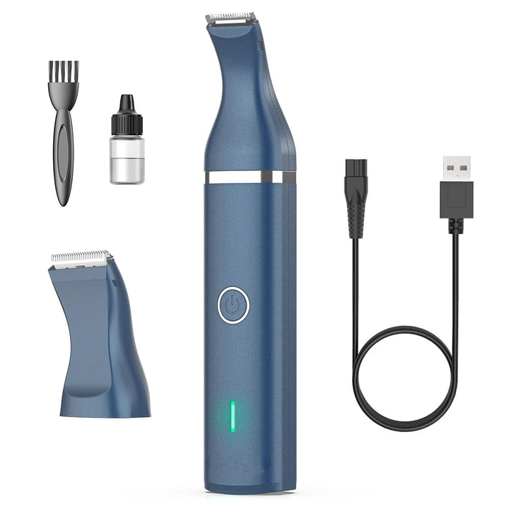 Animal Clipper with Double Blades - Quiet & Cordless Grooming Tool-Blue-Nora Luxe