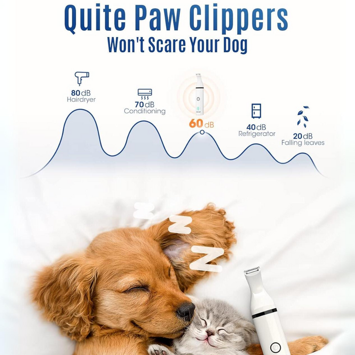 Animal Clipper with Double Blades - Quiet & Cordless Grooming Tool-White-Nora Luxe