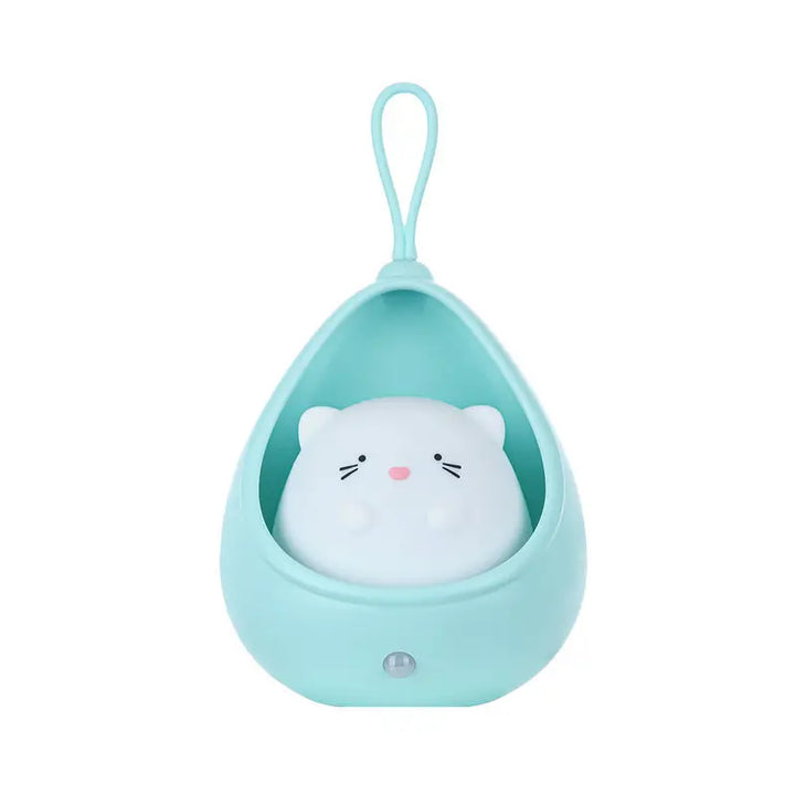Animal Night Light - PurrLight-Blue-Kitten-Nora Luxe