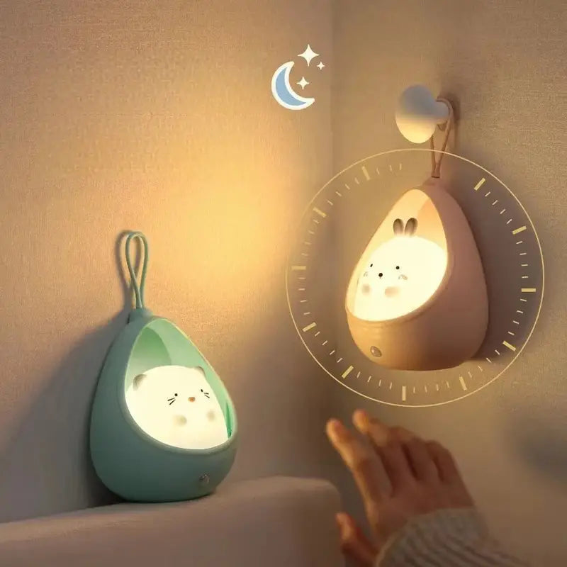 Animal Night Light - PurrLight-Pink-Kitten-Nora Luxe