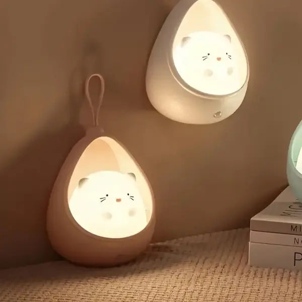Animal Night Light - PurrLight-Pink-Kitten-Nora Luxe