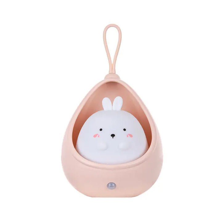 Animal Night Light - PurrLight-Pink-Rabbit-Nora Luxe