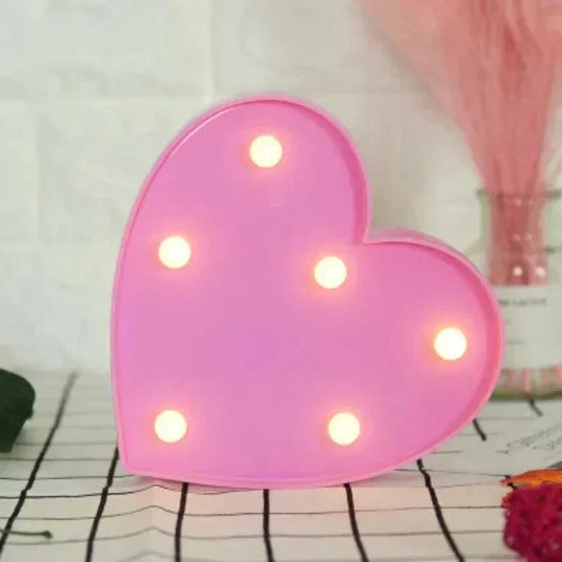 Animal Table Lamp - WildGlow-Heart Pink-Nora Luxe