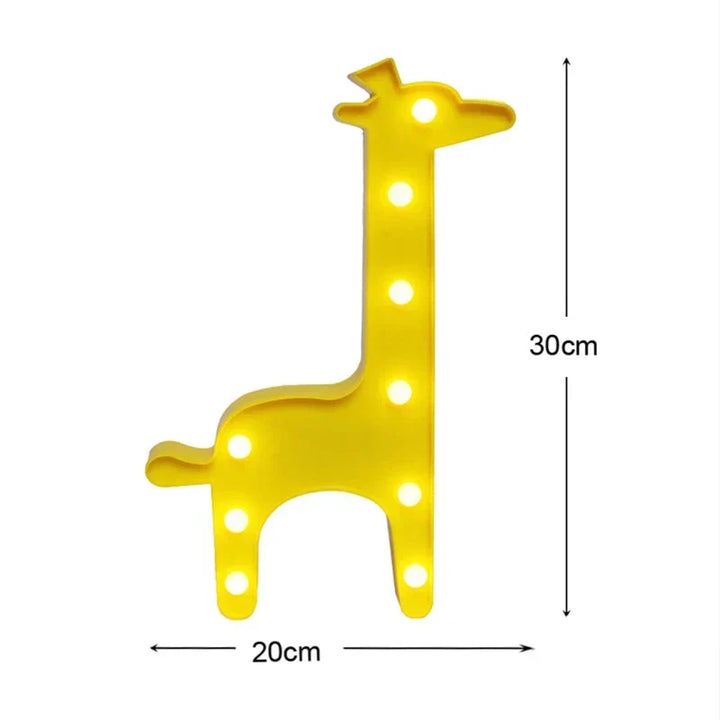 Animal Table Lamp - WildGlow-Orange Giraffe-Nora Luxe