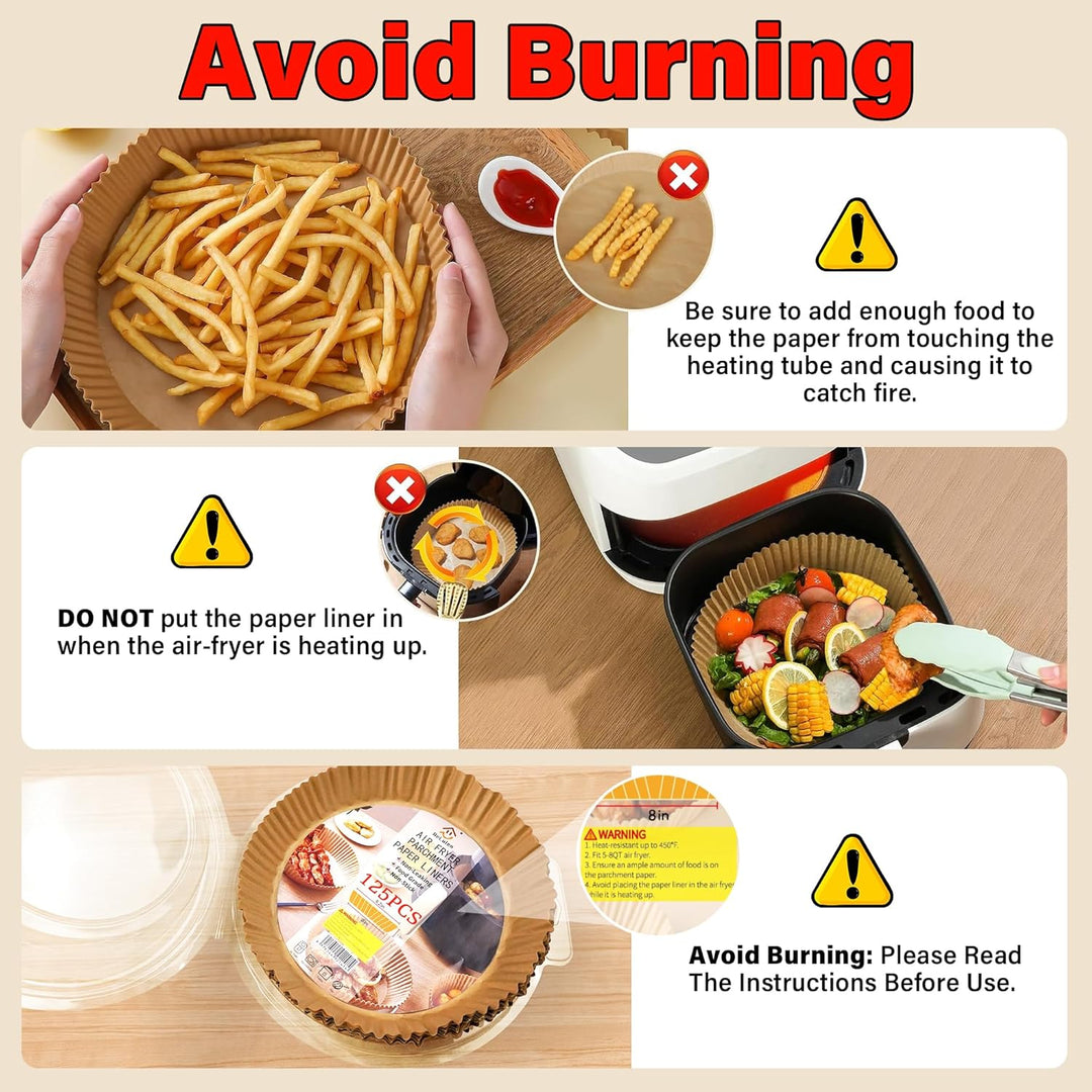 Anti-adhesive Disposable Air Fryer Liners - EasyCrisp-Square-Nora Luxe