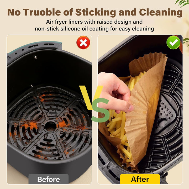 Anti-adhesive Disposable Air Fryer Liners - EasyCrisp-Square-Nora Luxe