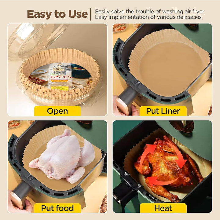 Anti-adhesive Disposable Air Fryer Liners - EasyCrisp-Square-Nora Luxe