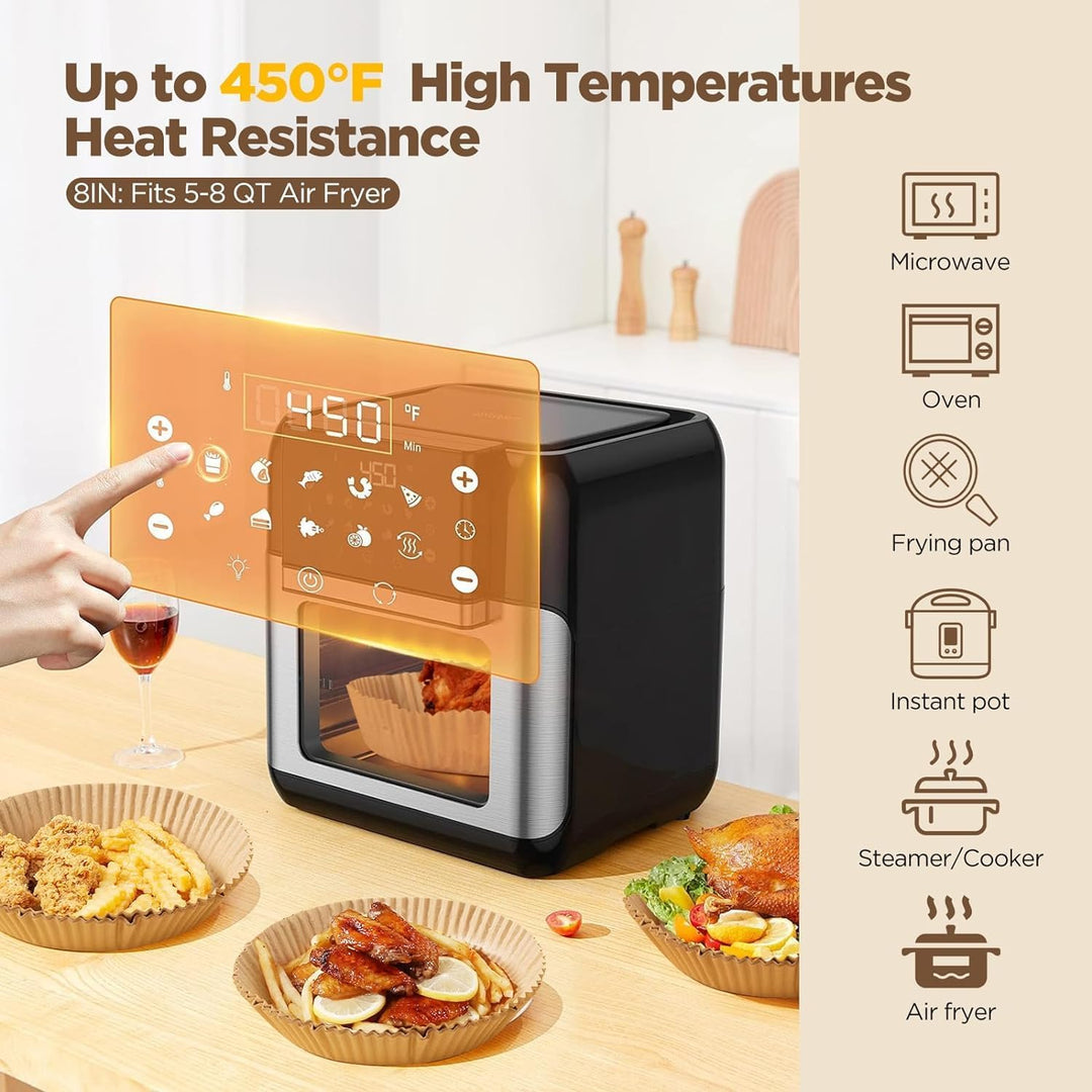 Anti-adhesive Disposable Air Fryer Liners - EasyCrisp-Square-Nora Luxe