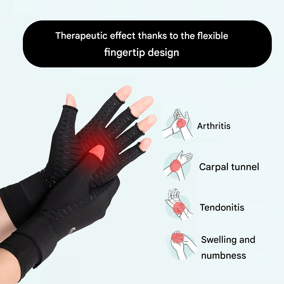 Anti-Arthritis Compression Gloves - ThermaFlex-1x Pair (+1 Free)-S-Nora Luxe