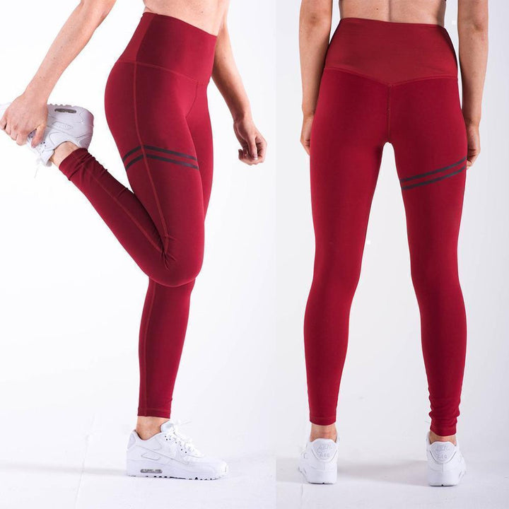 Anti-Cellulite Compression Leggings for Women - SculptFit-Red-S-Nora Luxe