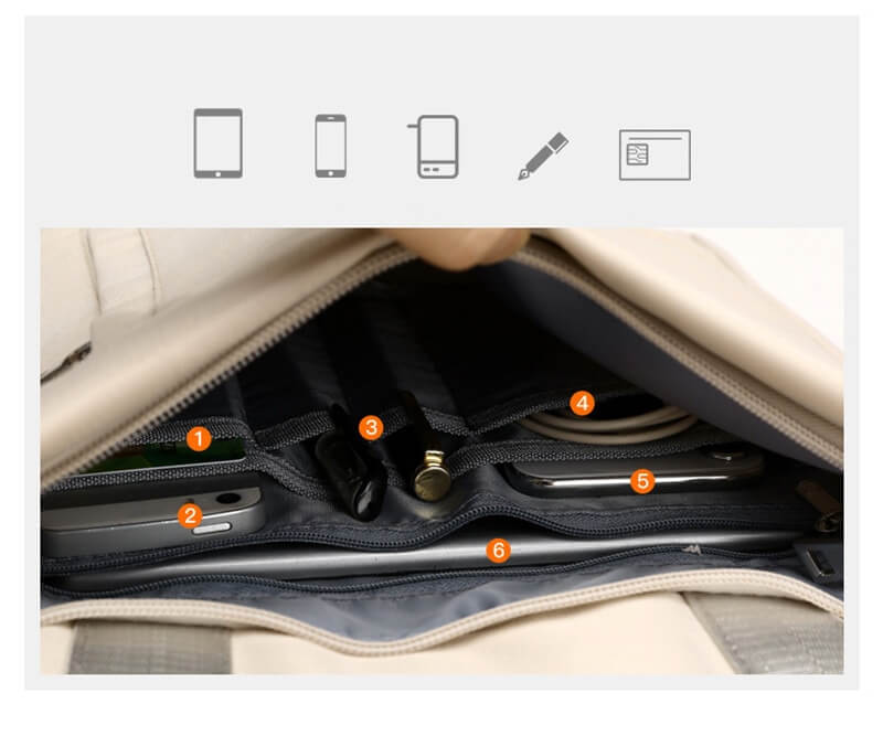 Secure Anti-Theft Backpack with Hidden Zippers and USB Charging
