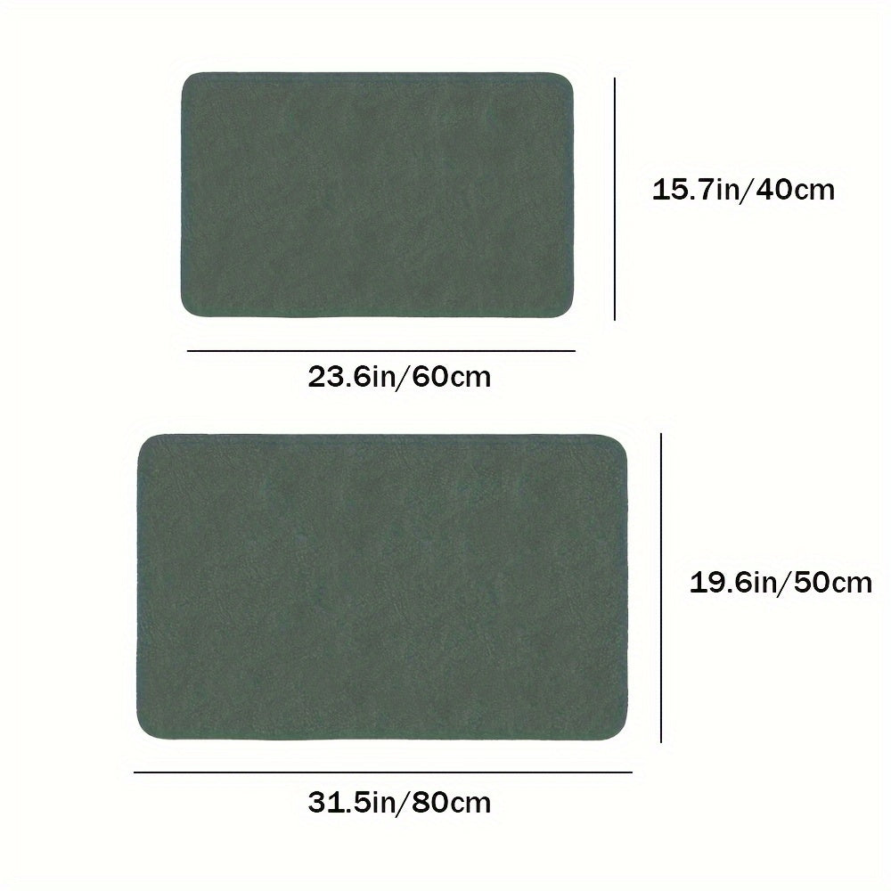 Anti-slip Diatomite Bath Mat - AquaGrip-Gray-15.75x23.62 inches-Nora Luxe