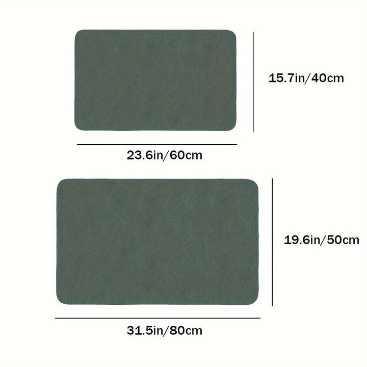 Anti-slip Diatomite Bath Mat - AquaGrip-Gray-15.75x23.62 inches-Nora Luxe