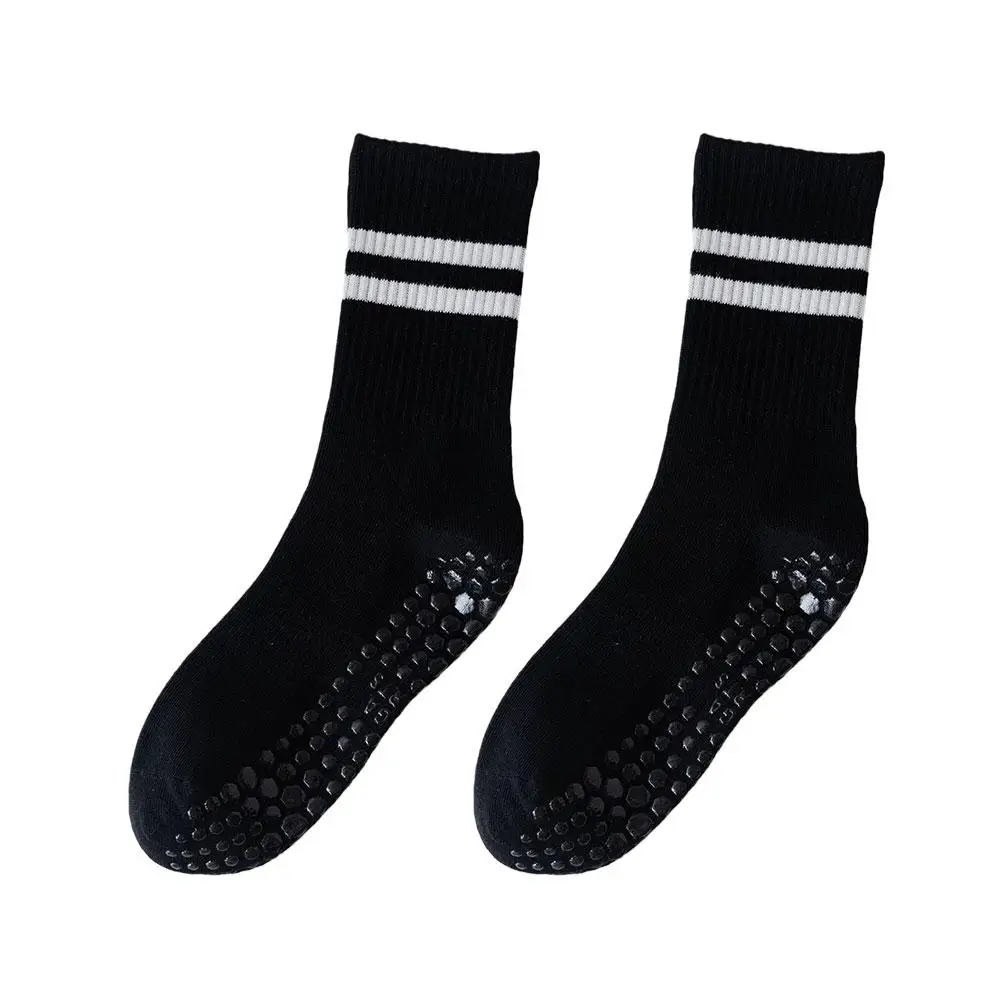 Anti-slip Mid-Tube Sports Socks for Fitness and Yoga - GripFit-Black-Nora Luxe