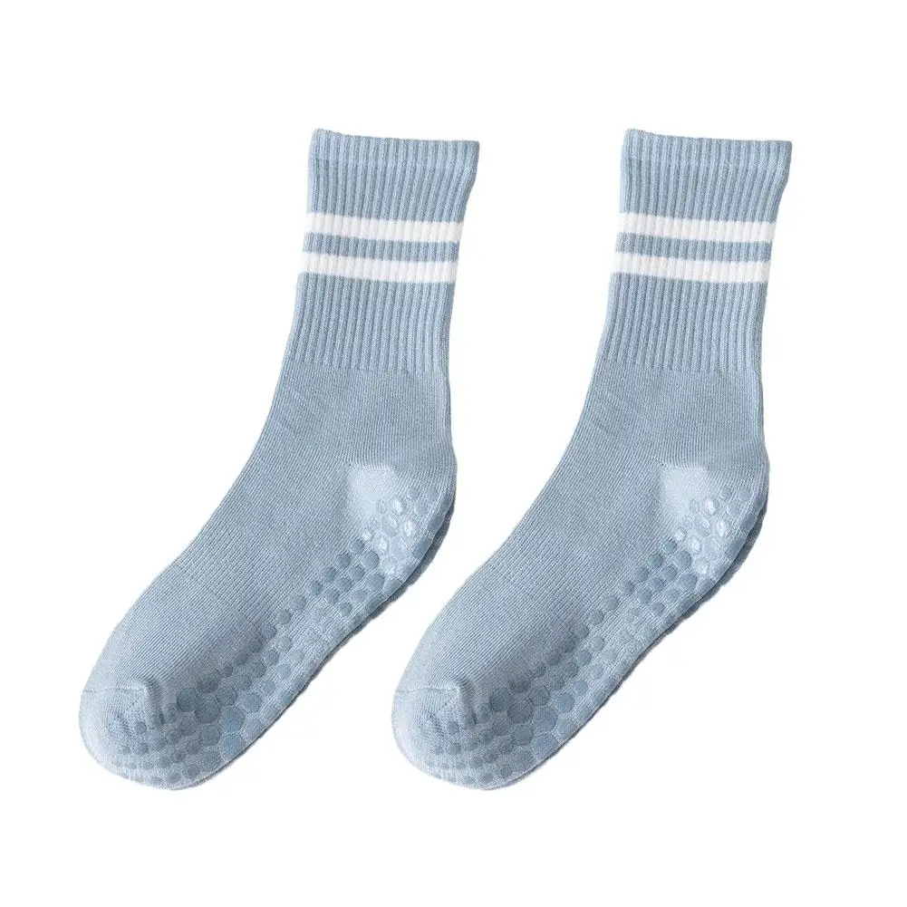 Anti-slip Mid-Tube Sports Socks for Fitness and Yoga - GripFit-Blue-Nora Luxe