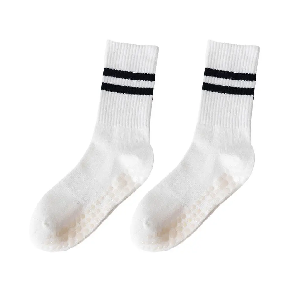 Anti-slip Mid-Tube Sports Socks for Fitness and Yoga - GripFit-White-Nora Luxe