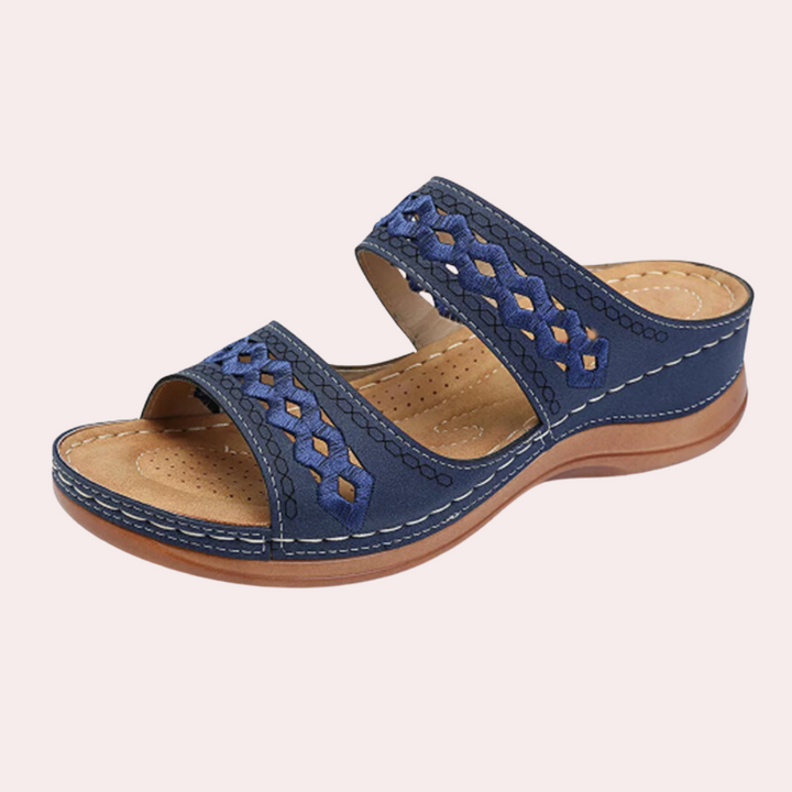 Anti-slip sandals with arch support for women – Valeria-Dark blue-3-State of Style