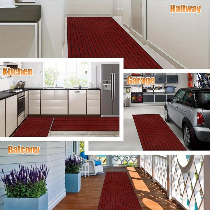 Anti-slip & Washable Runner for Indoor and Outdoor - GripLuxe-Dark gray-23.62 in × 59.06 in-Nora Luxe