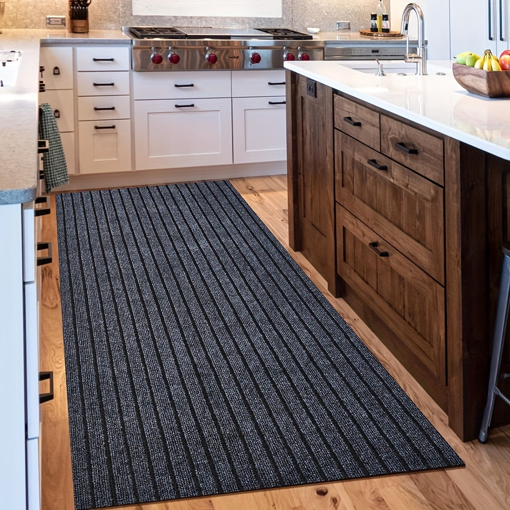 Anti-slip & Washable Runner for Indoor and Outdoor - GripLuxe-Dark gray-23.62 in × 59.06 in-Nora Luxe