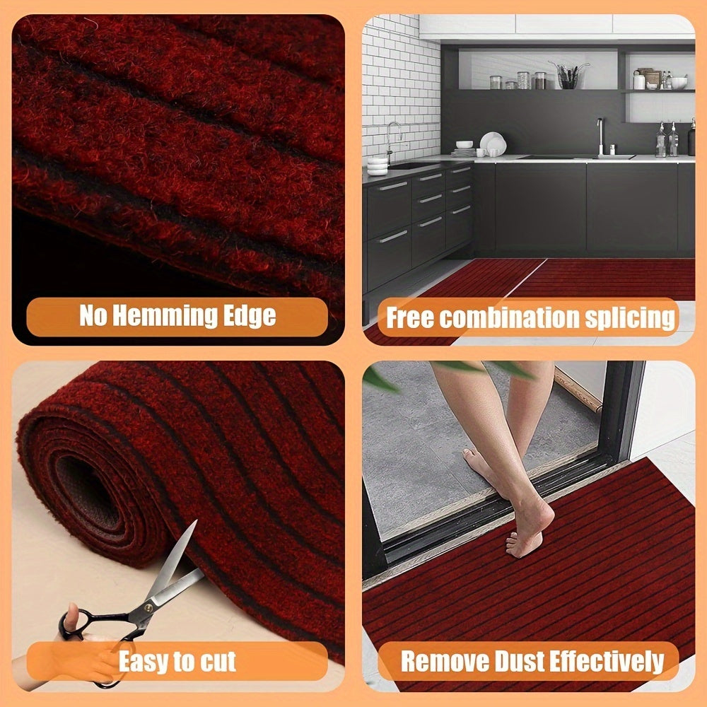 Anti-slip & Washable Runner for Indoor and Outdoor - GripLuxe-Dark gray-23.62 in × 59.06 in-Nora Luxe