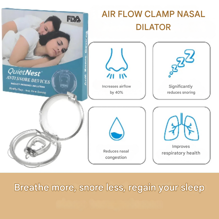 Anti-Snore Nose Clip - SilentBreathe-Nora Luxe