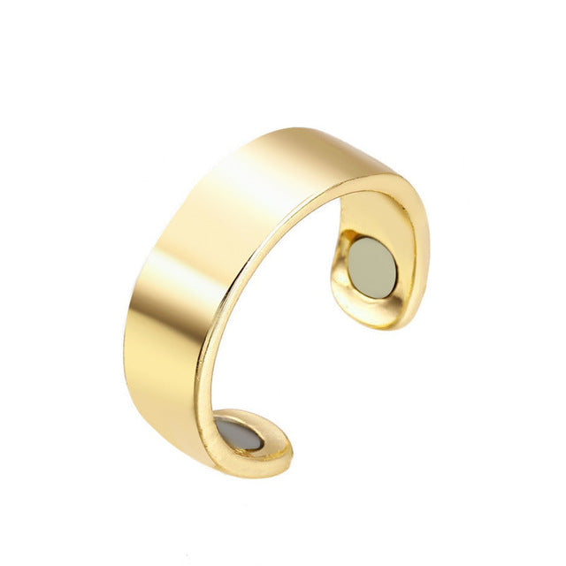 Anti-Snore Ring with Magnetic Therapy - StopSnore-Gold Solid-Nora Luxe