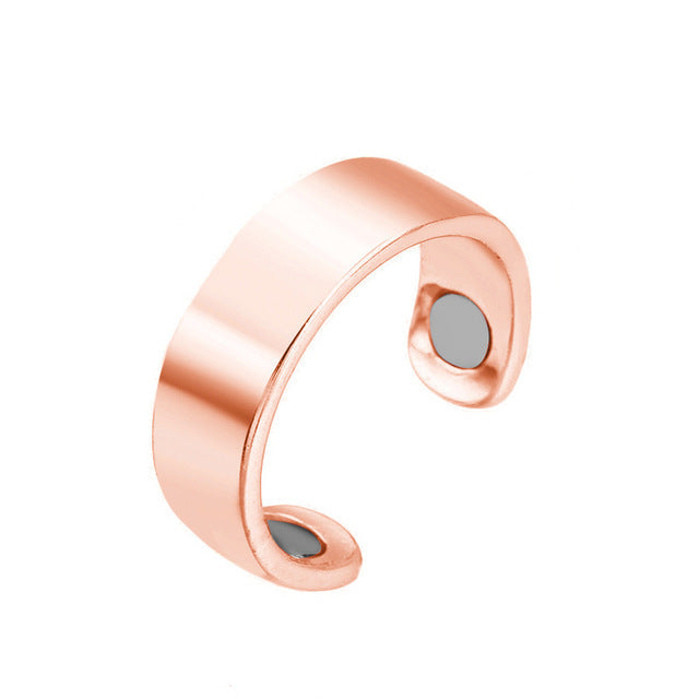 Anti-Snore Ring with Magnetic Therapy - StopSnore-Rose Gold Solid-Nora Luxe