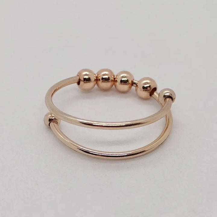 Anti Stress Ring - CalmSpin-Rose gold-Nora Luxe