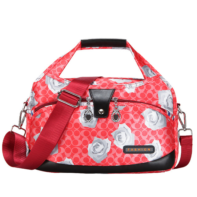 Anti-theft Crossbody Handbag for Women - Lynn-Red flowers-Nora Luxe
